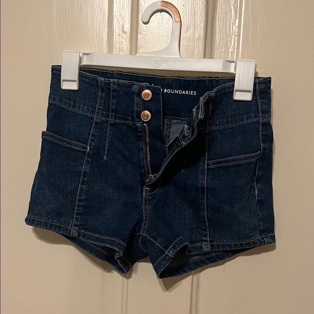 No Boundaries Women's Deep Blue Jean Shorts